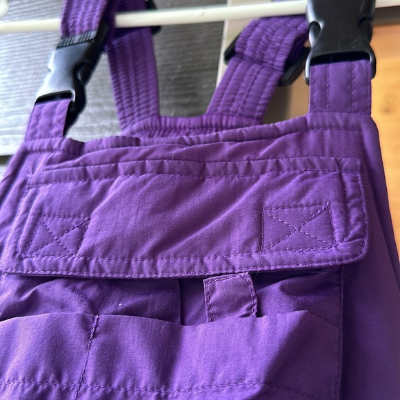 AQ ARCTIC QUEST Snow Pants Ski BIB Snow Pants purple Snowboarding Child Size 5-6 - Picture 5 of 9
